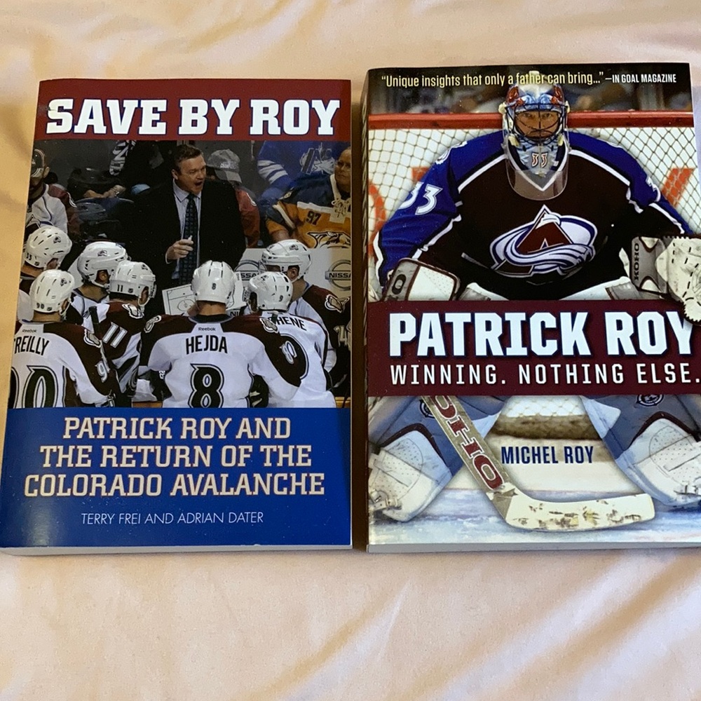 NEW 2 Patrick Roy large paperbacks NHL all-star goalie